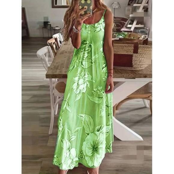 Dresses & Skirts - New Tropical Flower Print Sexy Cami Design Women's Dress Maxi Women Outfit